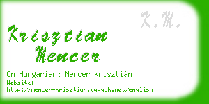 krisztian mencer business card